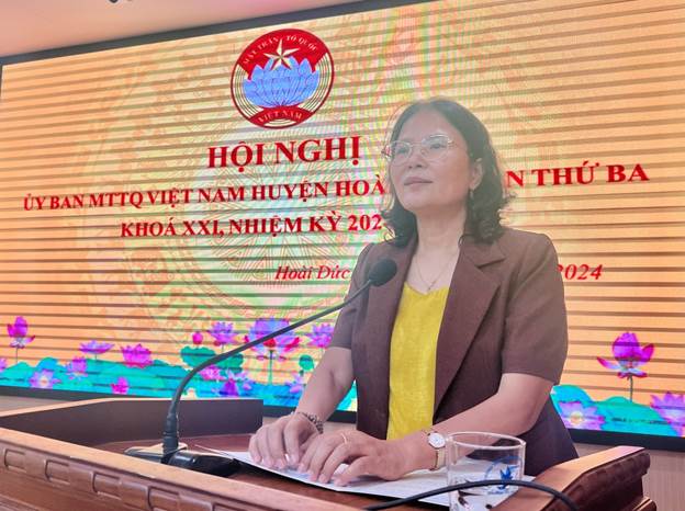 Hội nghị lần thứ 3 Ủy ban MTTQ Việt Nam huyện Hoài Đức khóa XXI, nhiệm kỳ 2024 – 2029